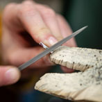 Holly Clifford at work. Yorkshire Artspace 2020